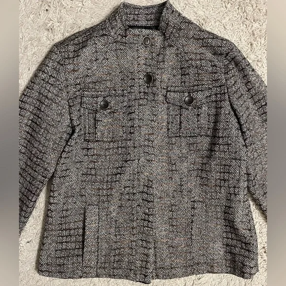 CHICO’S brown bronze long sleeve jacket 1 medium m 8 - Picture 2 of 7